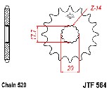 etzov koleko 13 zub. Vrobce JT. JTF564.13 JT