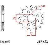 Vhody pastorku JT Racing
- Ni hmotnost dky relifnm otvorm
- Vyrobeno z vysoce kvalitn chromovan oceli SCM420 pro maximln odolnost
- Ideln pro sportovn motocyklisty