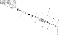 DRIVE TRAIN, GEARCASE PEDN OUTPUT SHAFT - A09MH50AS/AX/AZ