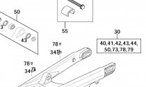 SCHWINGARM, KETTENSCHUTZ KYVN VIDLICE, CHAIN KRYTY 125-380