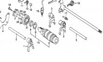 CM450E/C MECHANISMUS AZEN @ GEARSHIFT ARM