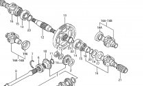 SECONDARY GEAR - PROPELLER SHAFT (MODEL H/J/K/L/M/N/P)