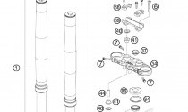 PEDN VIDLICE, TRIPLE CLAMP