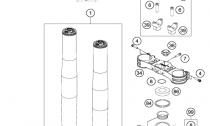 PEDN VIDLICE, TRIPLE CLAMP