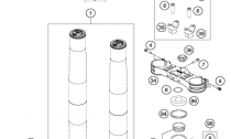 PEDN VIDLICE, TRIPLE CLAMP