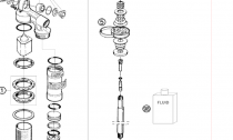 SHOCK ABS. ZADN DISASSEMBLED