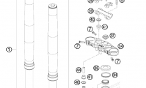 PEDN VIDLICE, TRIPLE CLAMP