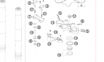 PEDN VIDLICE, TRIPLE CLAMP