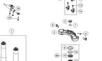 PEDN VIDLICE, TRIPLE CLAMP