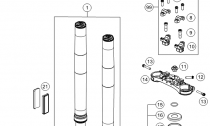 PEDN VIDLICE, TRIPLE CLAMP