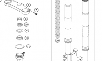 PEDN VIDLICE, TRIPLE CLAMP